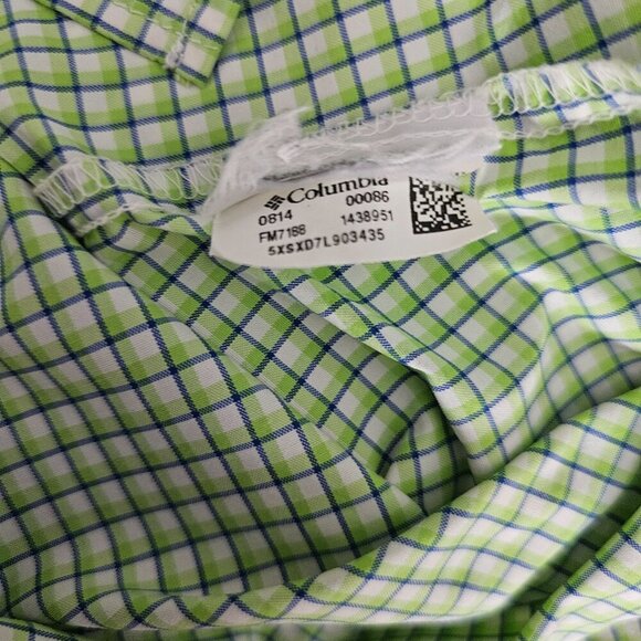 Columbia PFG Super Bahama II Gingham Checked Long Sleeve Fishing Angler Shirt - Picture 8 of 9
